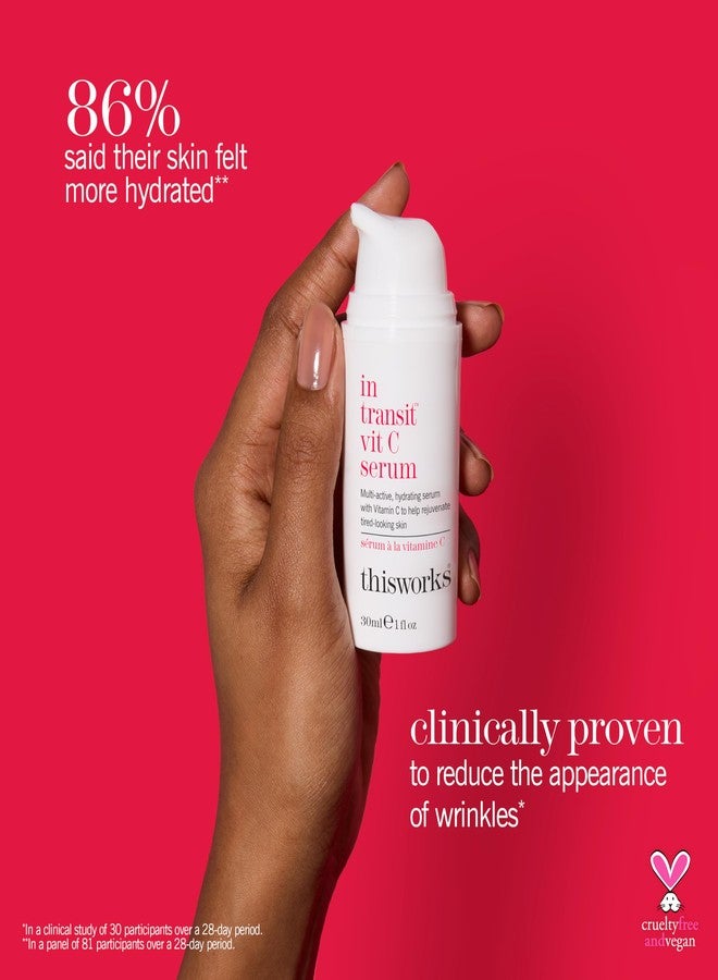 THISWORKS This Works - In Transit Vit C Serum for Face (30ml) Hydrating Facial Moisturiser with Hyaluronic Acid, for a Radiant Complexion - Image 5